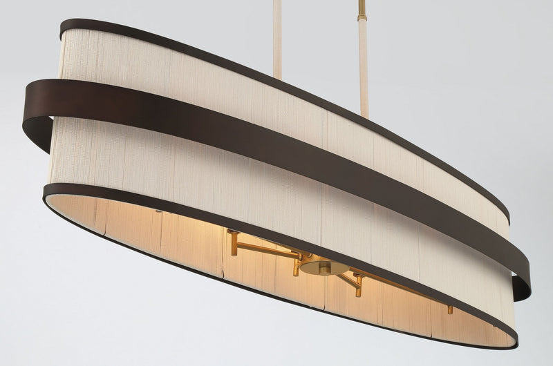 Minka-Lavery 3687-886 Eight Light Island Pendant, Legacy Brass (Painted) & Dark