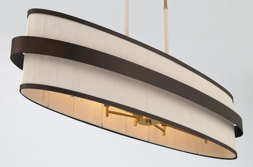 Minka-Lavery 3687-886 Eight Light Island Pendant, Legacy Brass (Painted) & Dark