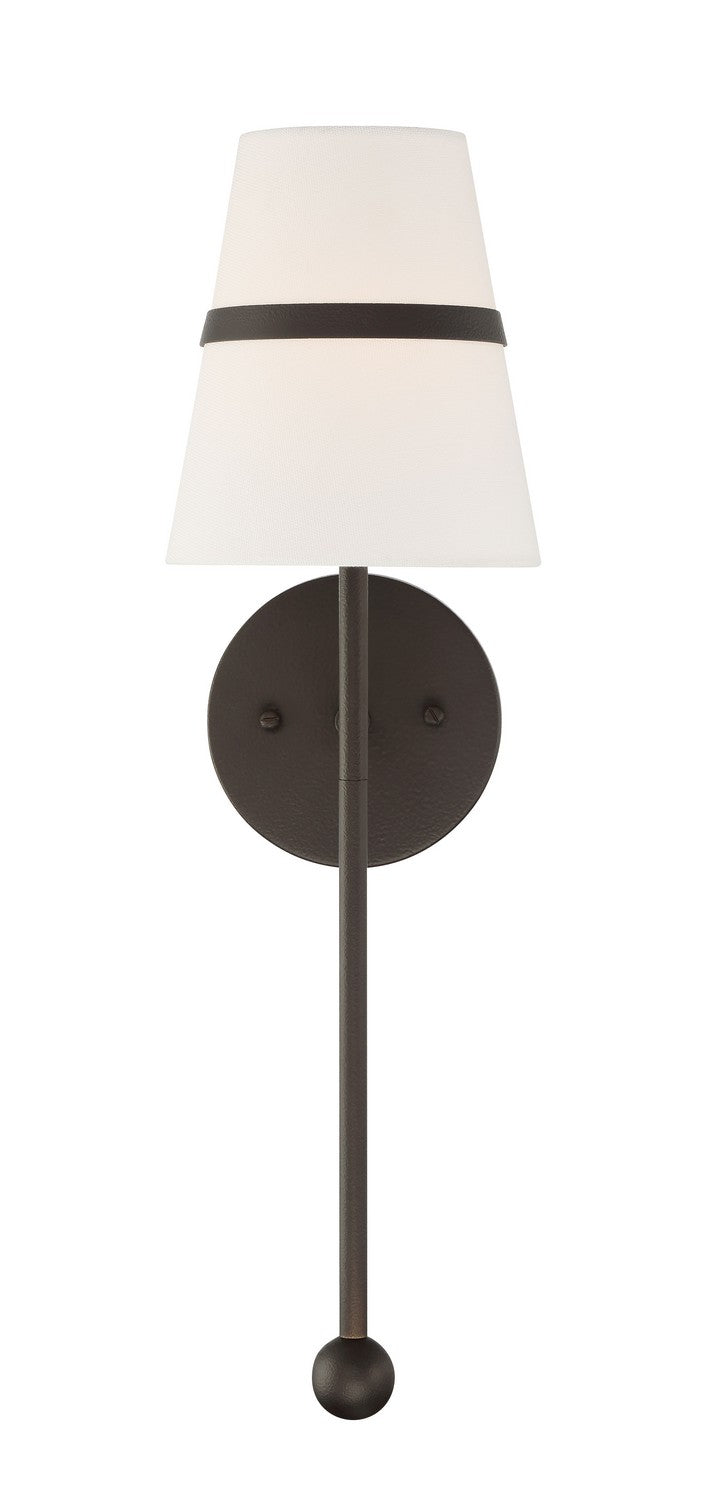 Minka-Lavery 3731-872 One Light Wall Sconce, Textured Dark Bronze