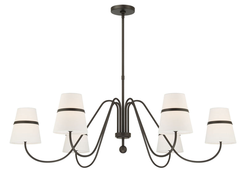 Minka-Lavery 3736-872 Six Light Chandelier, Textured Dark Bronze