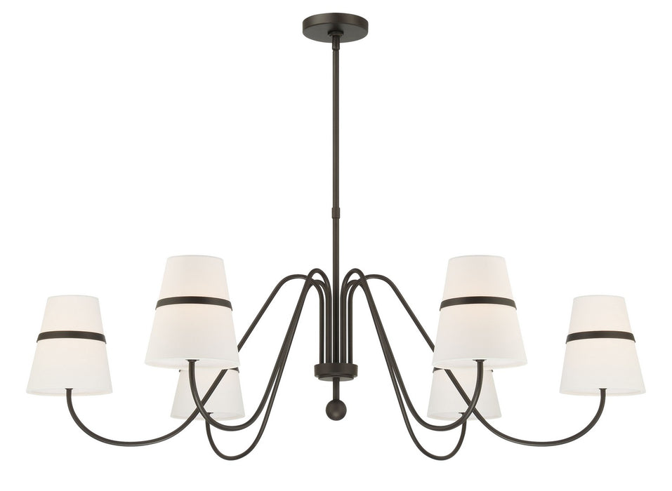 Minka-Lavery 3736-872 Six Light Chandelier, Textured Dark Bronze
