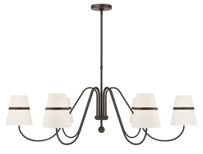 Minka-Lavery 3736-872 Six Light Chandelier, Textured Dark Bronze