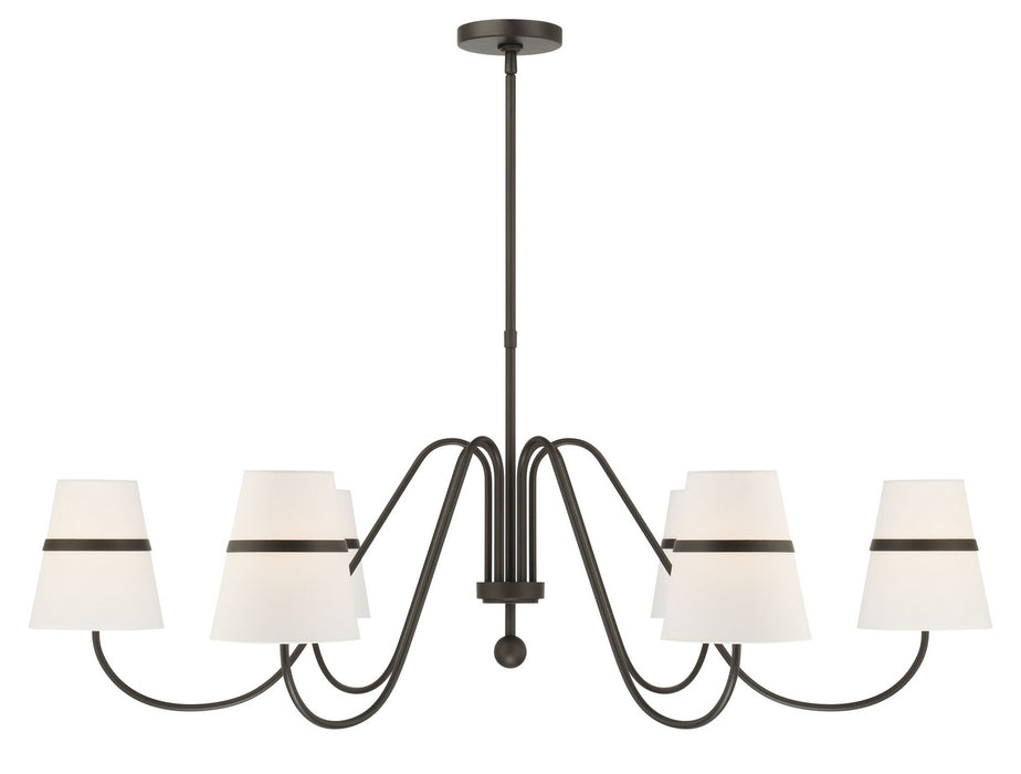 Minka-Lavery 3736-872 Six Light Chandelier, Textured Dark Bronze