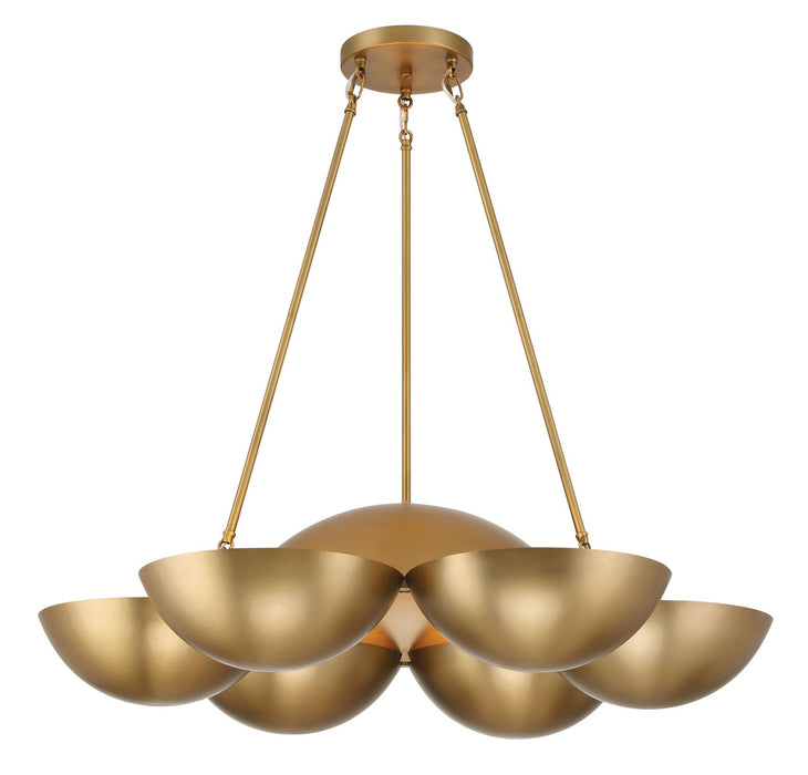 Minka-Lavery 3756-732 Six Light Chandelier, Legacy Brass