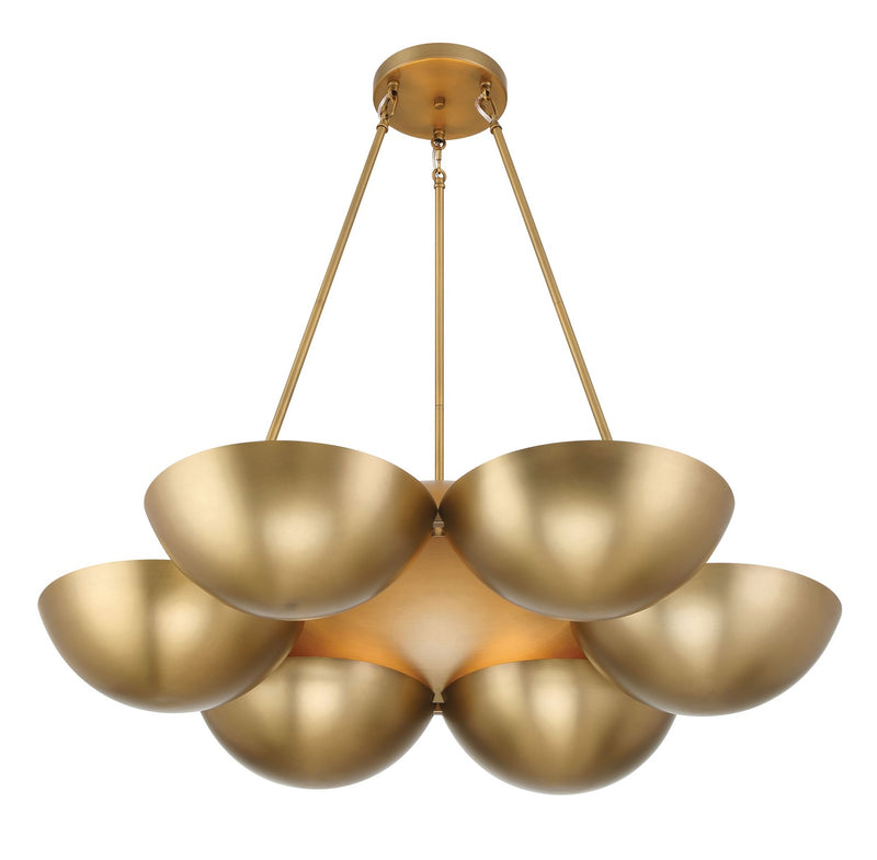 Minka-Lavery 3756-732 Six Light Chandelier, Legacy Brass