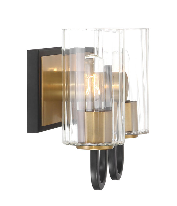 Minka-Lavery 3762-876 Two Light Vanity, Legacy Brass & Dark Matte Blac