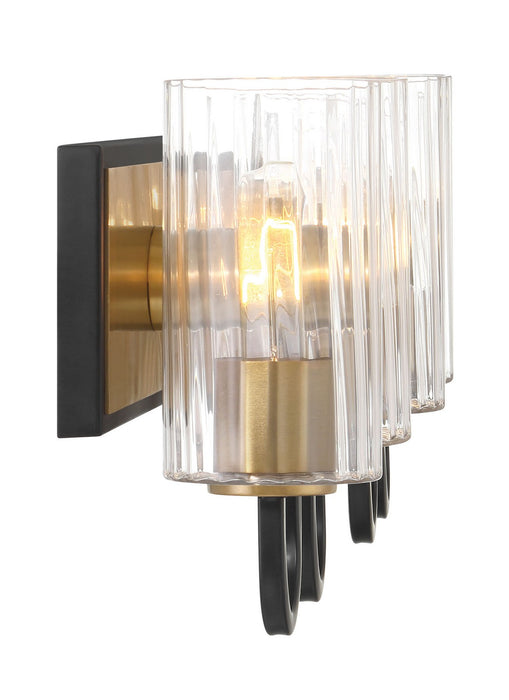 Minka-Lavery 3764-876 Four Light Vanity, Legacy Brass & Dark Matte Blac