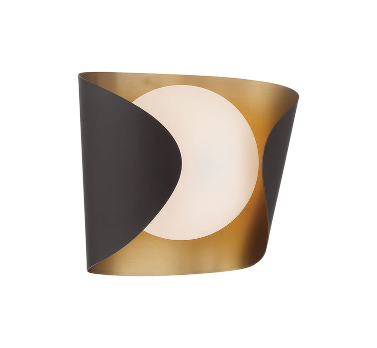 Minka-Lavery 3771-855 One Light Vanity, Legacy Brass & Dark Bronze