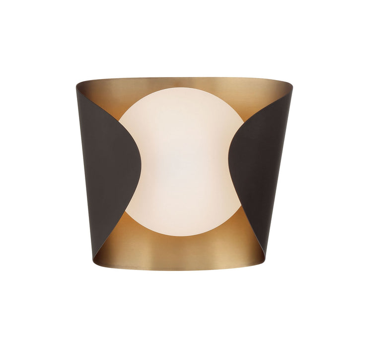 Minka-Lavery 3771-855 One Light Vanity, Legacy Brass & Dark Bronze
