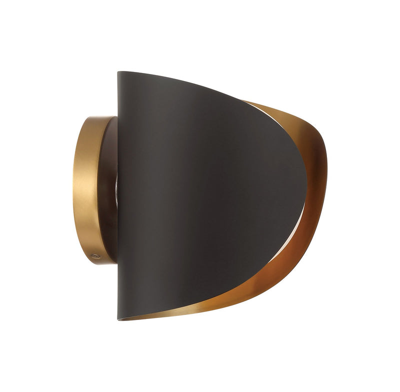 Minka-Lavery 3771-855 One Light Vanity, Legacy Brass & Dark Bronze