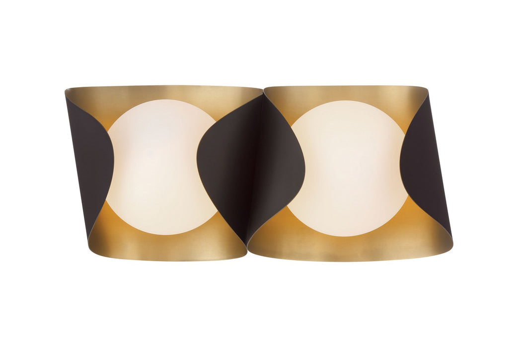 Minka-Lavery 3772-855 Two Light Vanity, Legacy Brass & Dark Bronze
