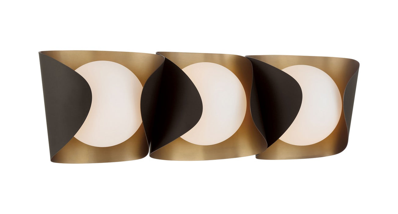 Minka-Lavery 3773-855 Three Light Vanity, Legacy Brass & Dark Bronze