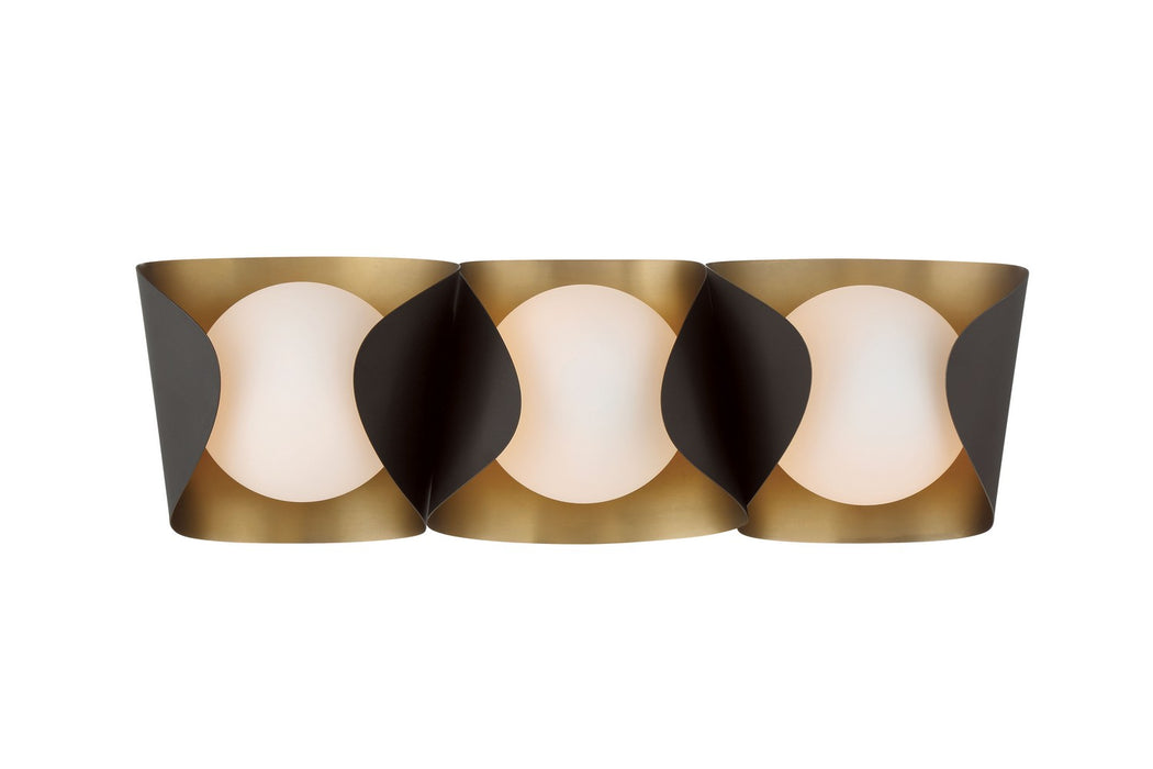 Minka-Lavery 3773-855 Three Light Vanity, Legacy Brass & Dark Bronze