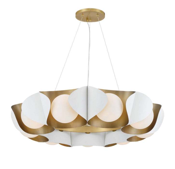 Minka-Lavery 3779-893 Nine Light Pendant, Sand White