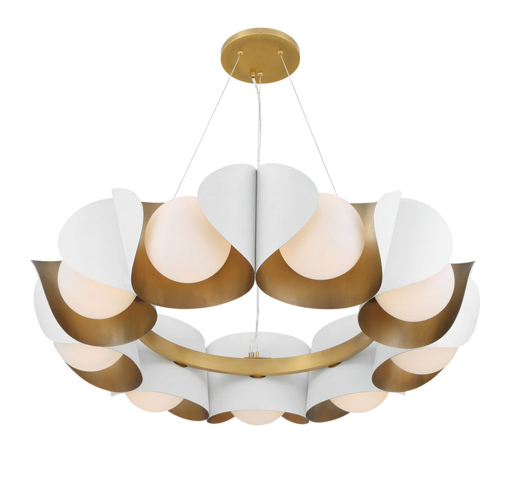 Minka-Lavery 3779-893 Nine Light Pendant, Sand White