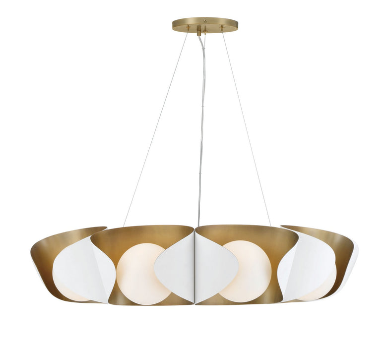 Minka-Lavery 3779-893 Nine Light Pendant, Sand White