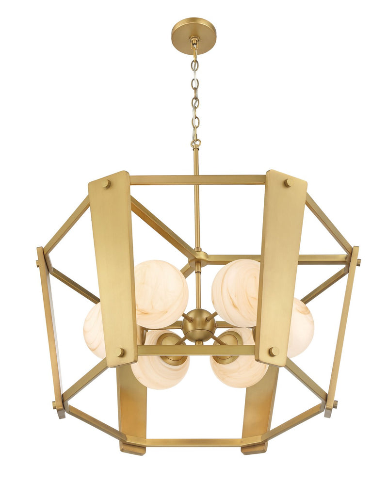 Minka-Lavery 3786-732 Six Light Pendant, Legacy Brass