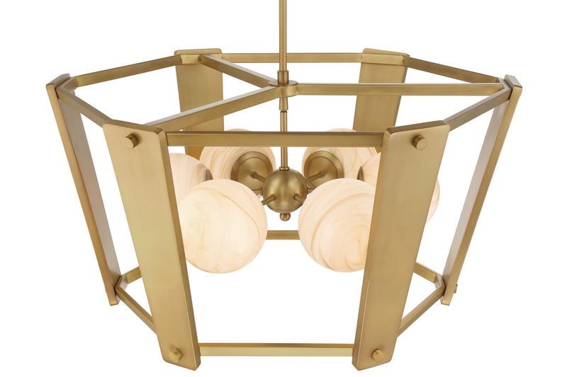 Minka-Lavery 3786-732 Six Light Pendant, Legacy Brass