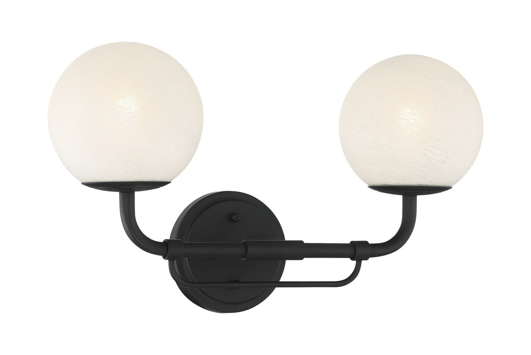 Minka-Lavery 3792-899 Two Light Vanity, Dark Matte Black