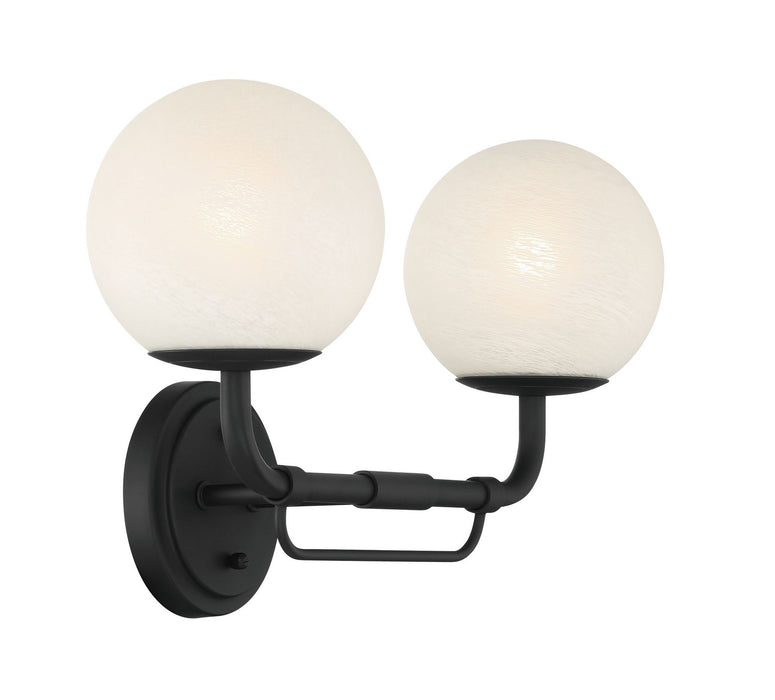 Minka-Lavery 3792-899 Two Light Vanity, Dark Matte Black