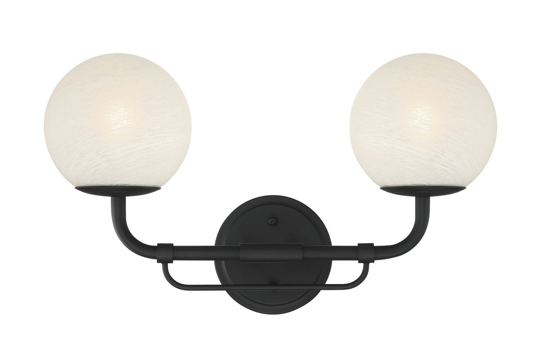 Minka-Lavery 3792-899 Two Light Vanity, Dark Matte Black