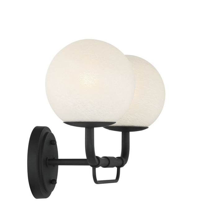 Minka-Lavery 3792-899 Two Light Vanity, Dark Matte Black