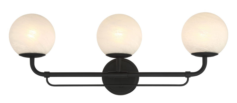 Minka-Lavery 3793-899 Three Light Vanity, Dark Matte Black