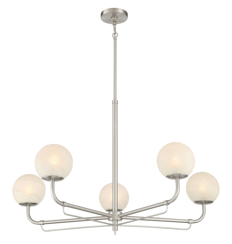 Minka-Lavery 3795-84 Five Light Chandelier, Brushed Nickel