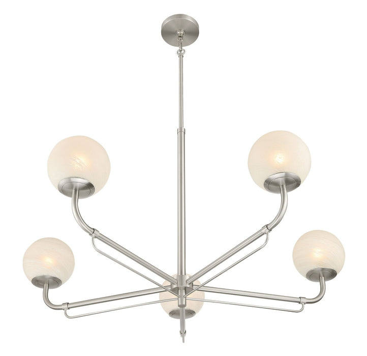 Minka-Lavery 3795-84 Five Light Chandelier, Brushed Nickel