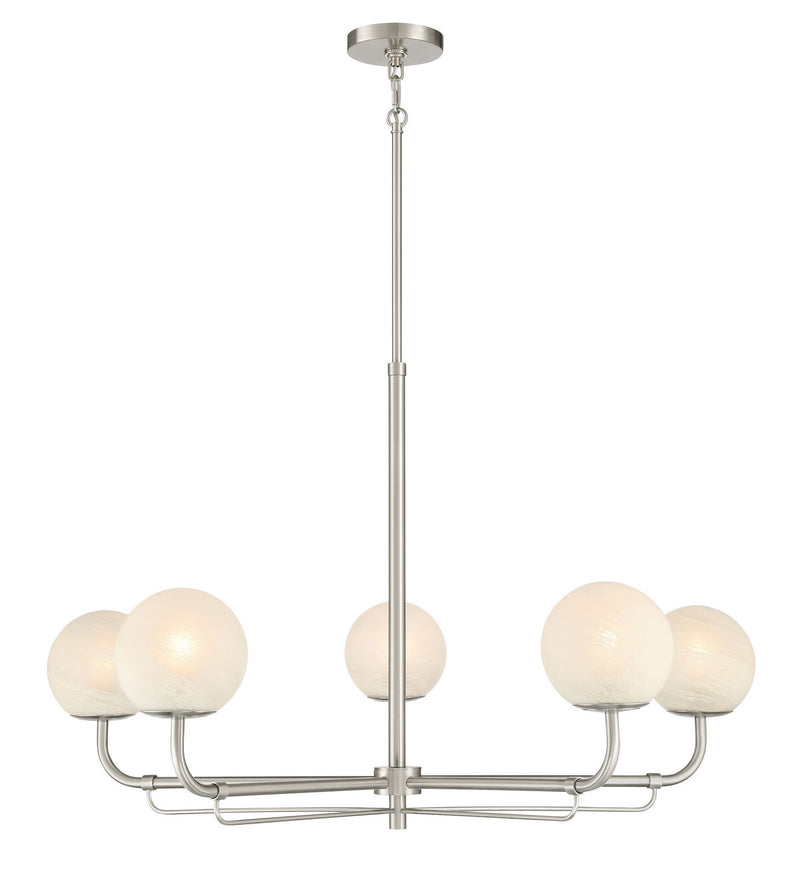 Minka-Lavery 3795-84 Five Light Chandelier, Brushed Nickel