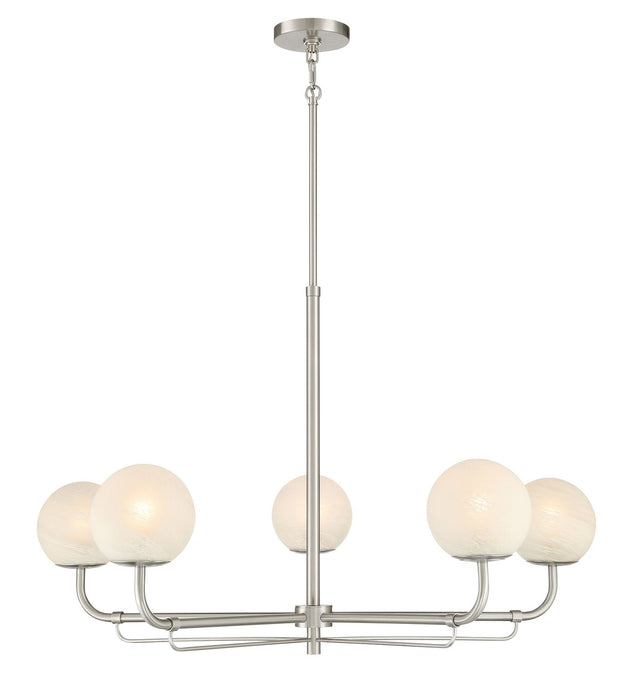 Minka-Lavery 3795-84 Five Light Chandelier, Brushed Nickel