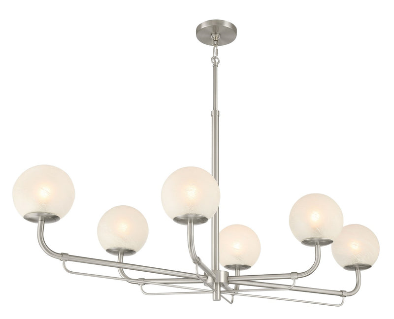 Minka-Lavery 3796-84 Six Light Island Pendant, Brushed Nickel
