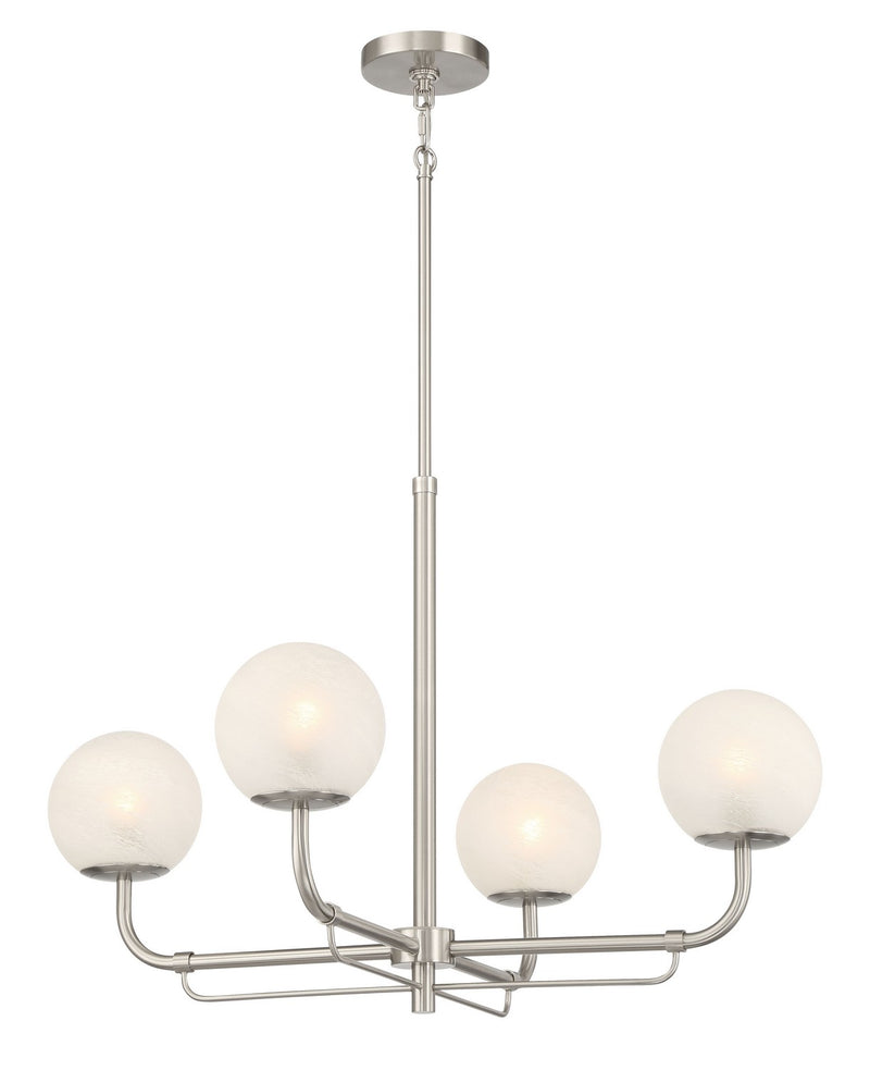 Minka-Lavery 3797-84 Four Light Chandelier, Brushed Nickel