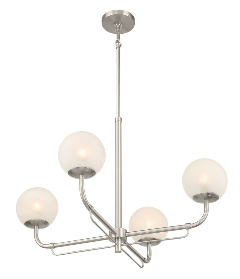 Minka-Lavery 3797-84 Four Light Chandelier, Brushed Nickel