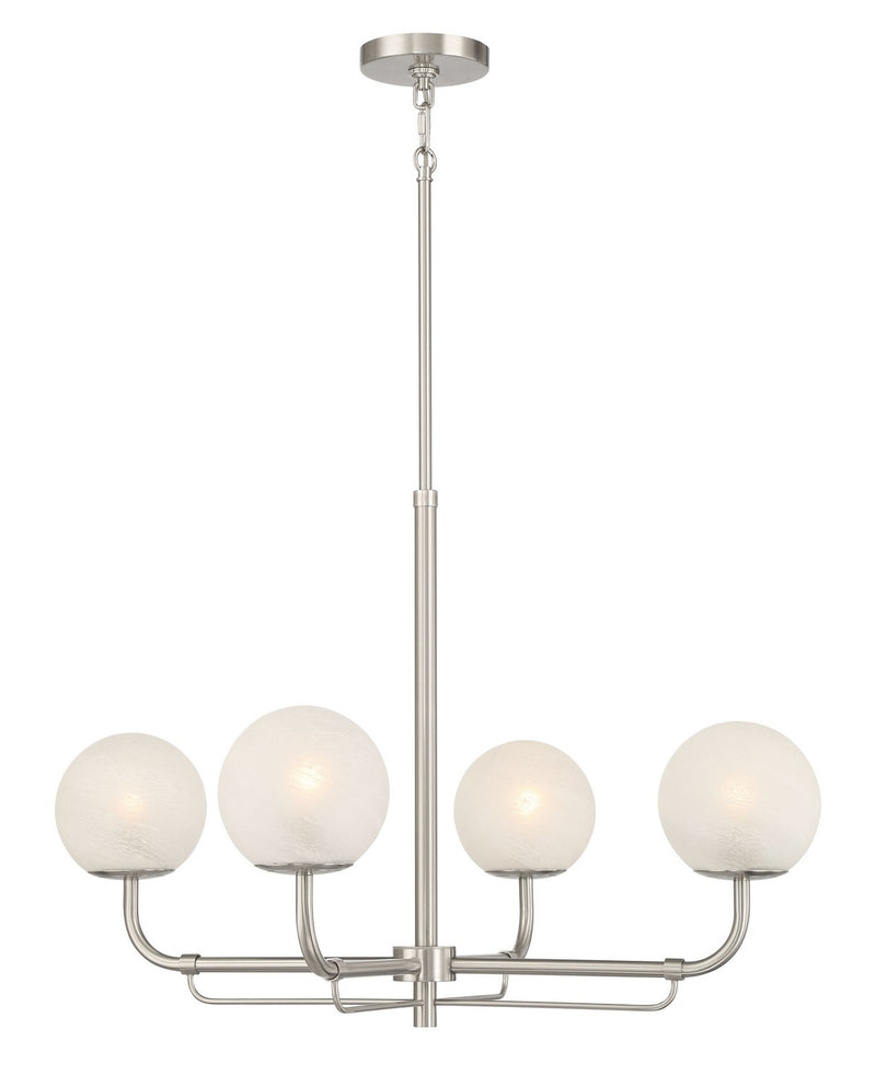 Minka-Lavery 3797-84 Four Light Chandelier, Brushed Nickel