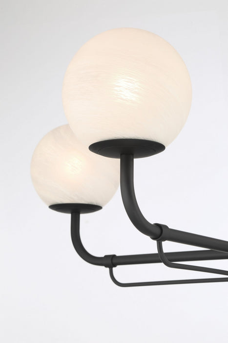 Minka-Lavery 3797-899 Four Light Chandelier, Dark Matte Black