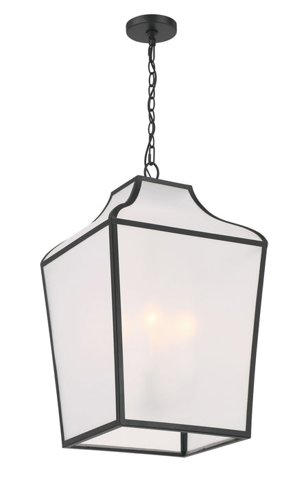 Minka-Lavery 3804-899 Four Light Pendant, Dark Matte Black