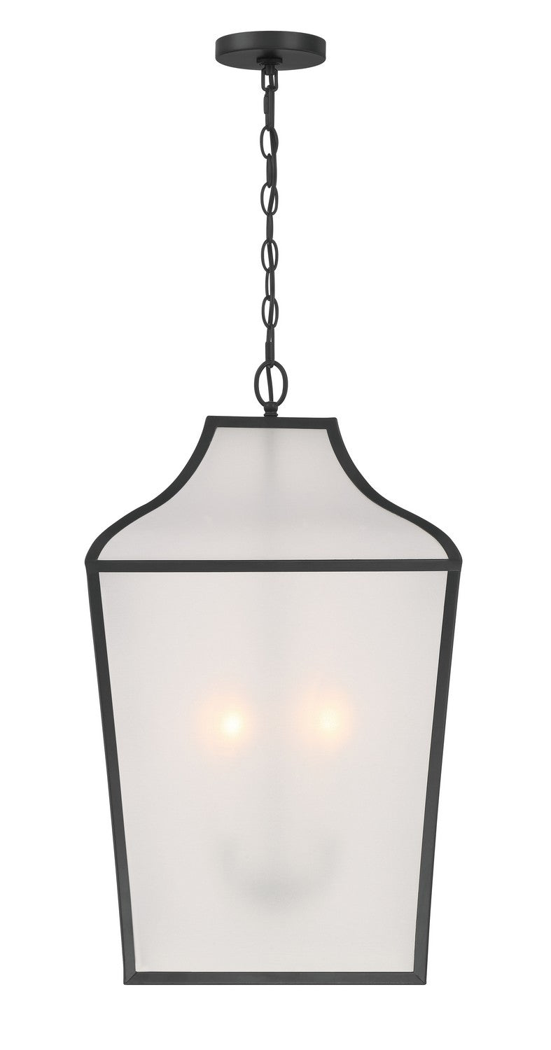 Minka-Lavery 3804-899 Four Light Pendant, Dark Matte Black