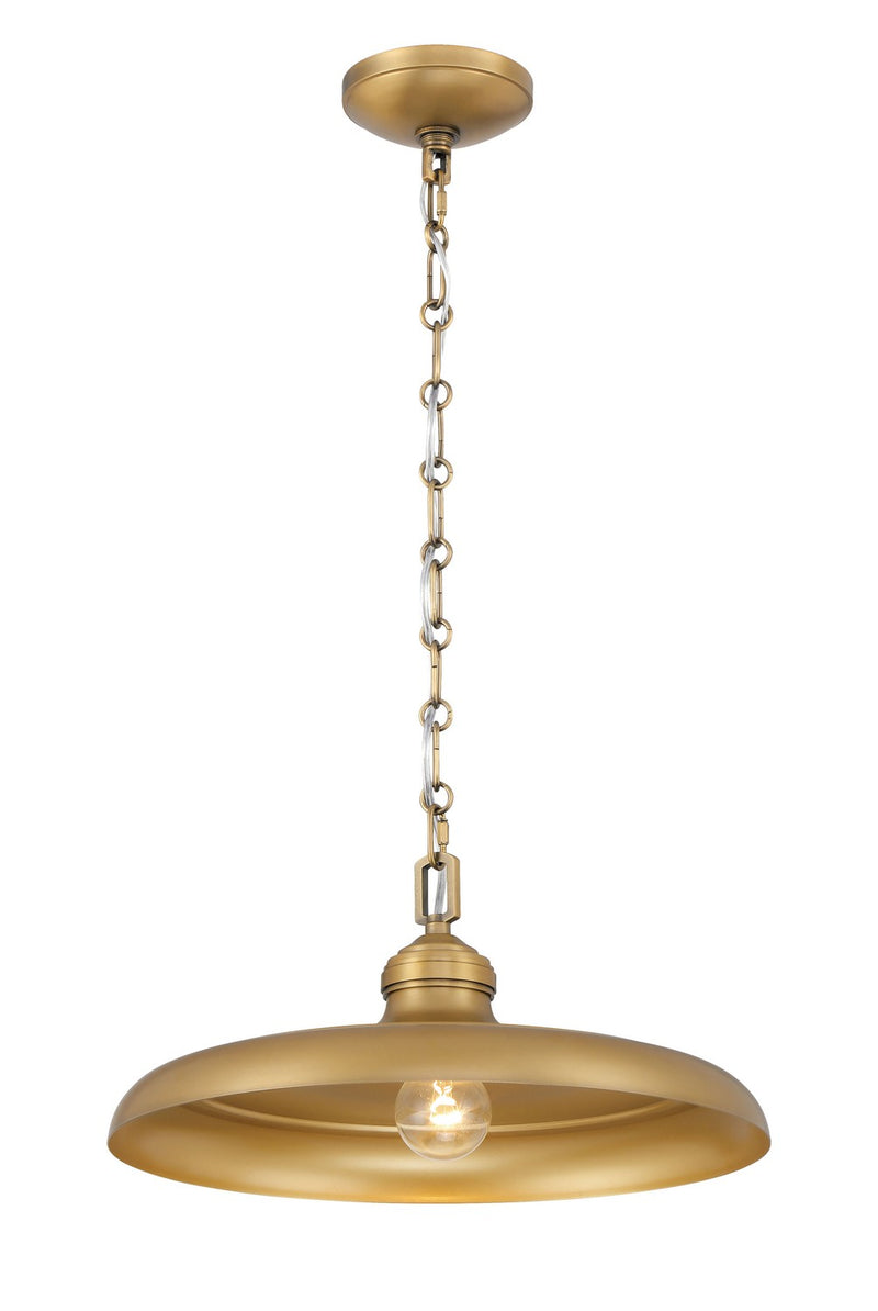 Minka-Lavery 3935-732 One Light Pendant, Legacy Brass