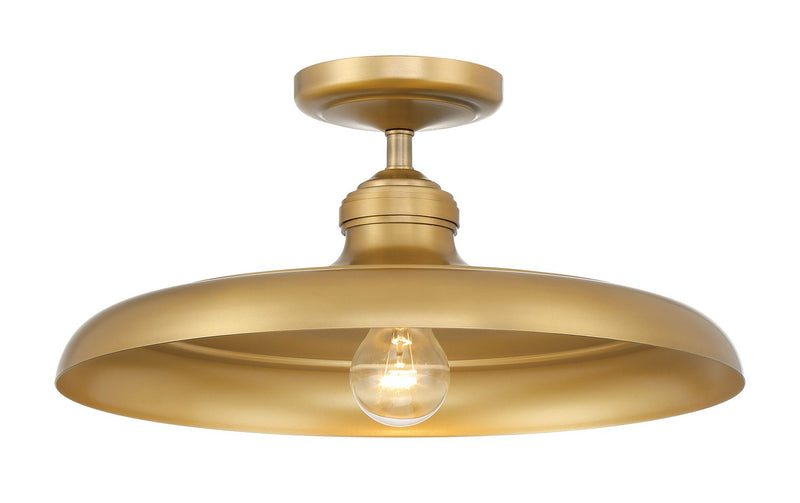 Minka-Lavery 3936-732 One Light Semi Flush Mount, Legacy Brass