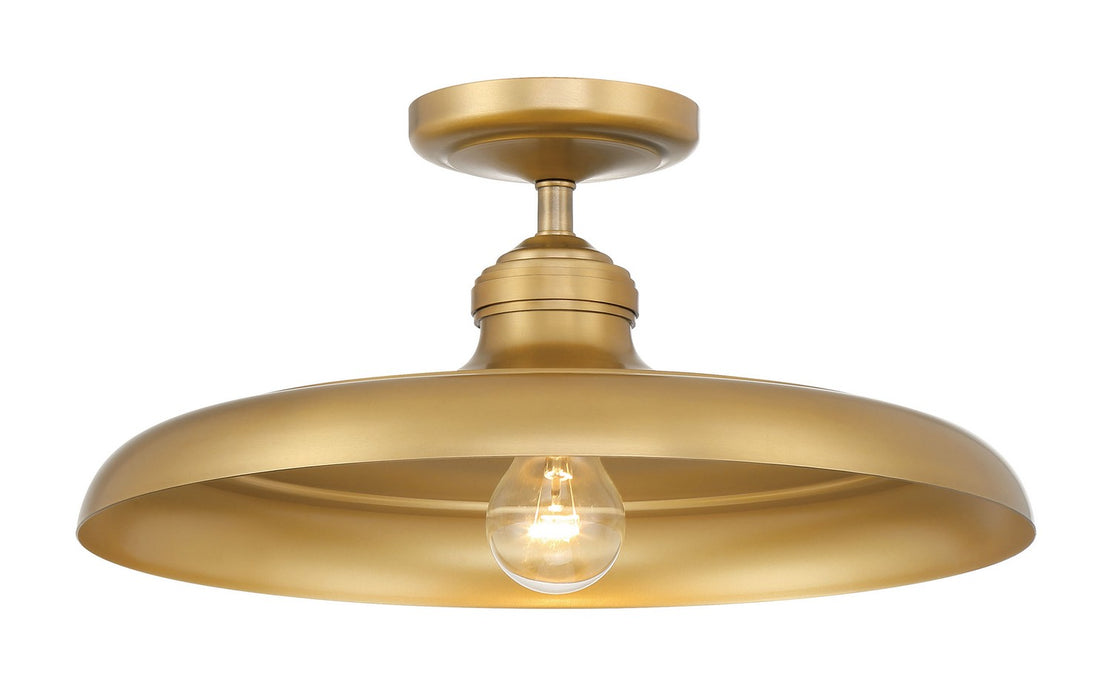 Minka-Lavery 3936-732 One Light Semi Flush Mount, Legacy Brass