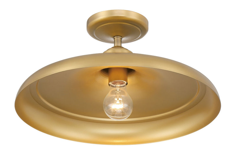 Minka-Lavery 3936-732 One Light Semi Flush Mount, Legacy Brass