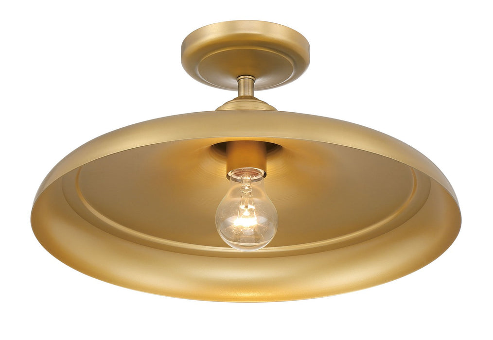 Minka-Lavery 3936-732 One Light Semi Flush Mount, Legacy Brass