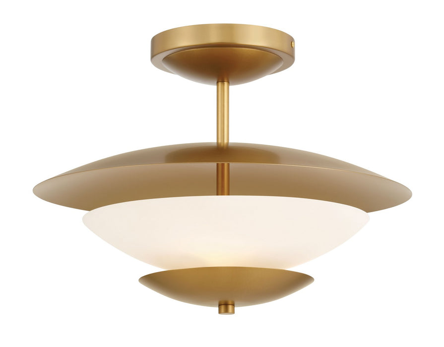 Minka-Lavery 3943-732 Three Light Semi Flush Mount, Legacy Brass
