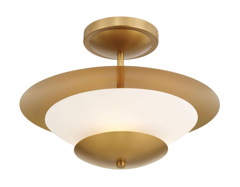 Minka-Lavery 3943-732 Three Light Semi Flush Mount, Legacy Brass
