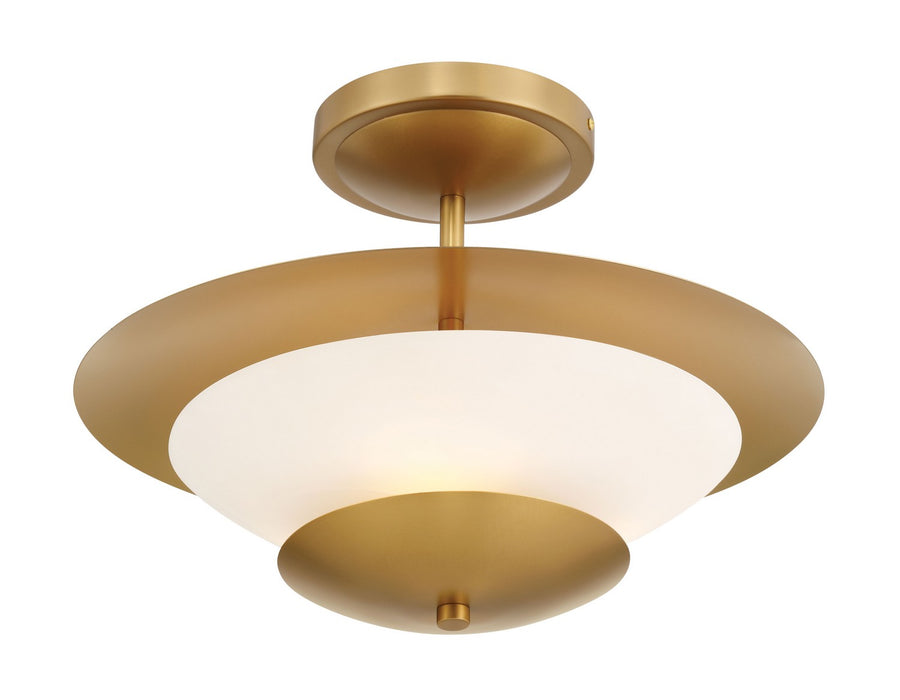 Minka-Lavery 3943-732 Three Light Semi Flush Mount, Legacy Brass