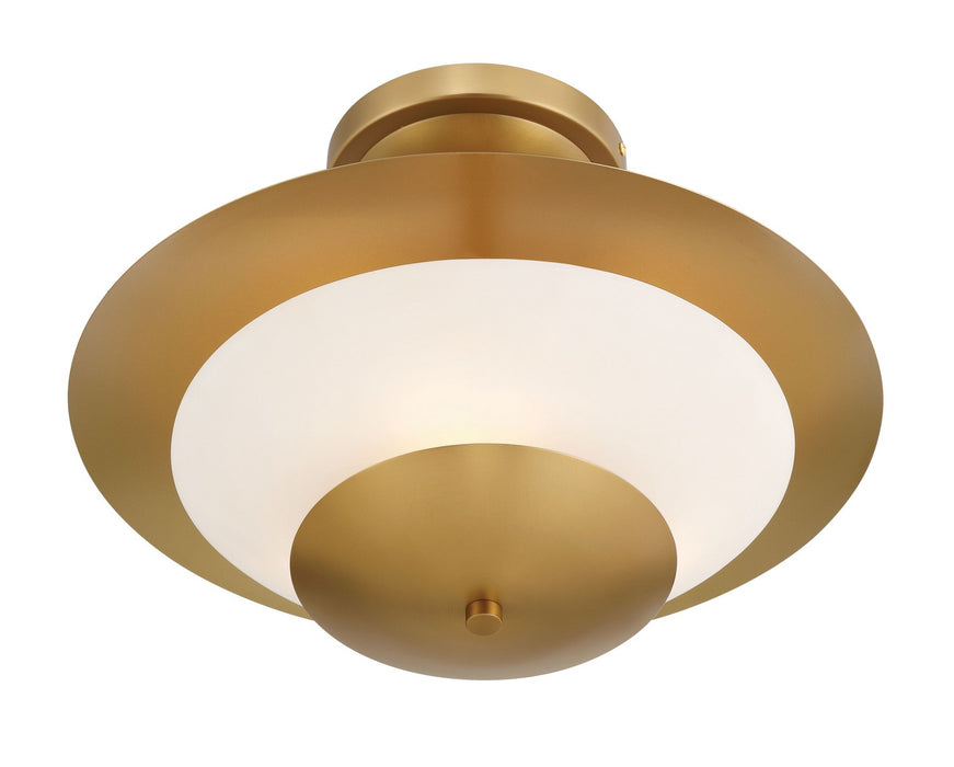 Minka-Lavery 3943-732 Three Light Semi Flush Mount, Legacy Brass
