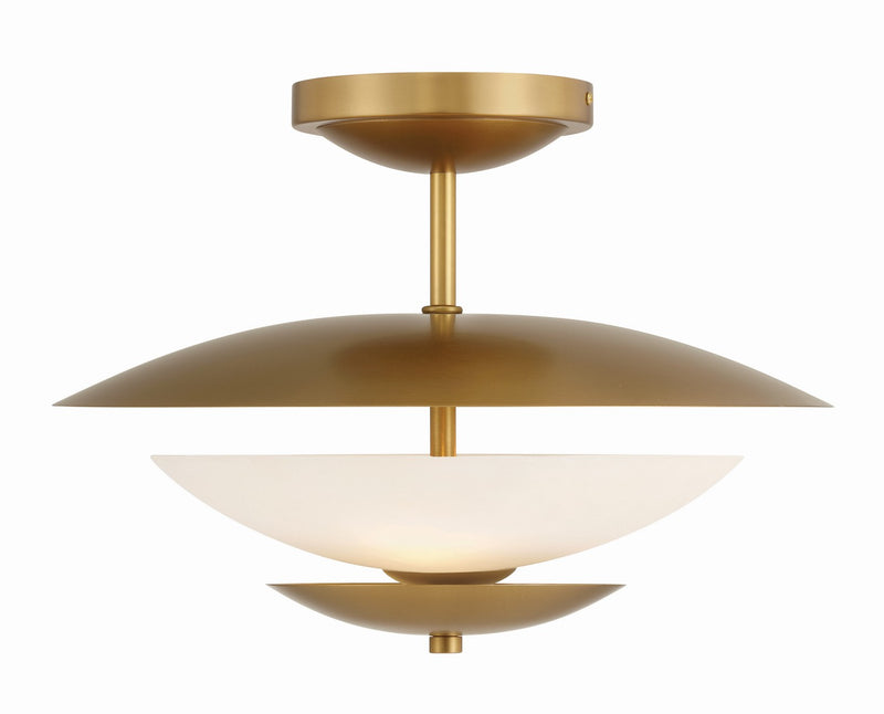 Minka-Lavery 3943-732 Three Light Semi Flush Mount, Legacy Brass