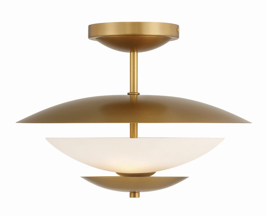 Minka-Lavery 3943-732 Three Light Semi Flush Mount, Legacy Brass