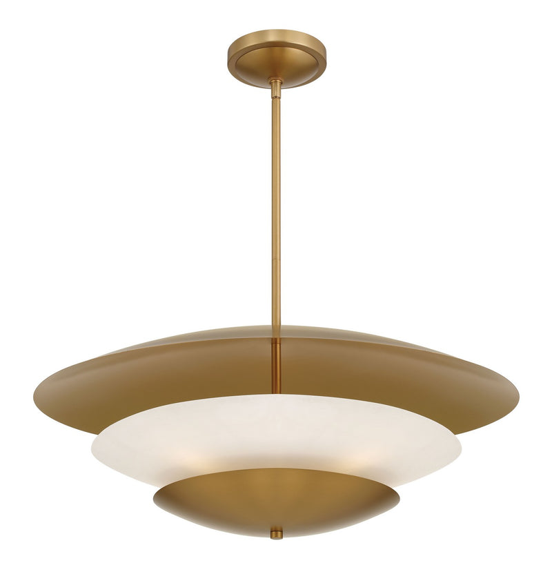Minka-Lavery 3945-732 Five Light Pendant, Legacy Brass